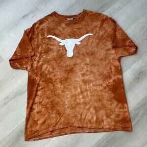 Burnt Orange Tie-Dye Texas Longhorns Mens XL T-shirt By Gildan